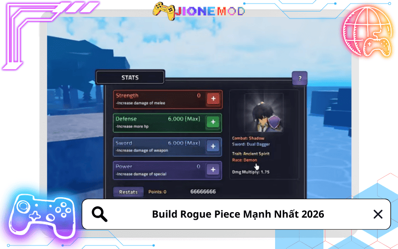 Build Rogue Piece Mạnh Nhất 2026 ⚔️ Cách Build PvE & PvP Chuẩn Cao Thủ