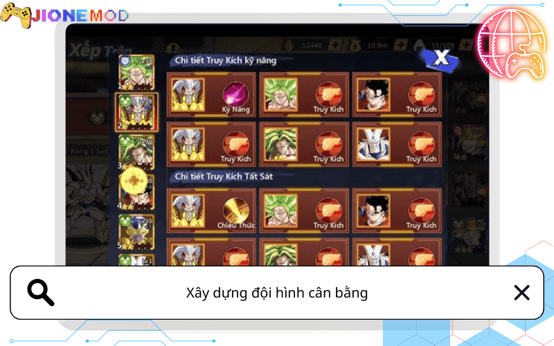 Xây dựng đội hình cân bằng công – thủ – hỗ trợ